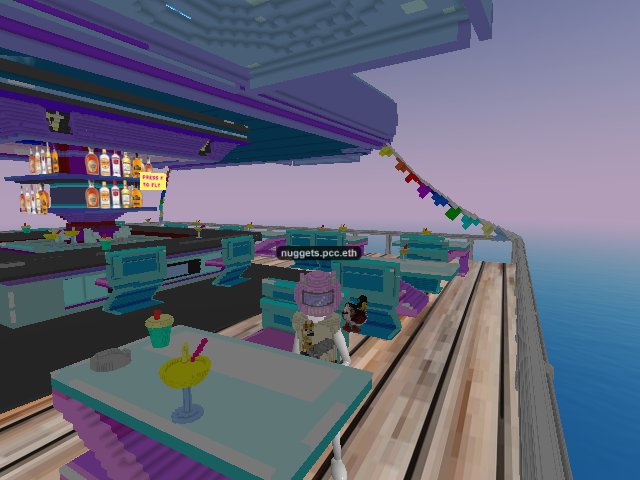 Just sitting by the ocean enjoying a martini and the view.