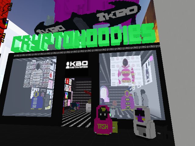A couple of Trash Frens hanging outside Cryptohoodies HQ