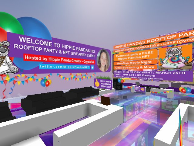 HippiePandasNFT Rooftop Party & NFT GIVEAWAY EVENT STARTING IN 30MIN