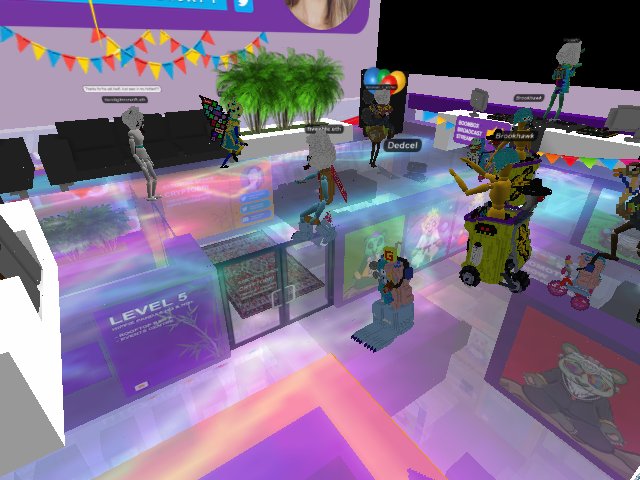 PURE PANDEMONIUM 🐼🔥 at @HippiePandasNFT HQ Rooftop Party & NFT Giveaway event on @cryptovoxels 🔥🚀👀🎉