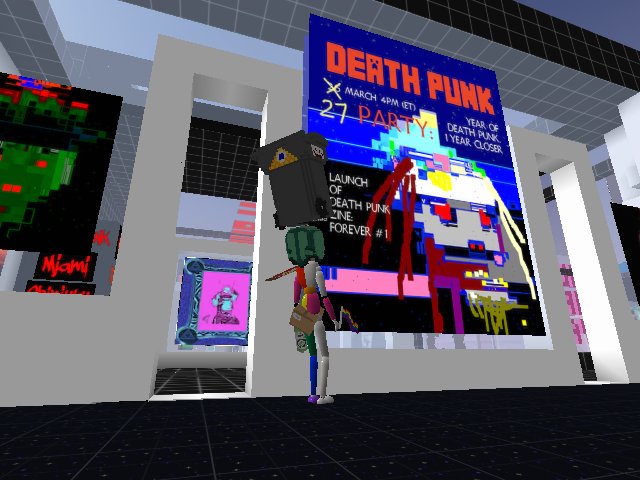 At DEATH PUNK HQ getting ready for 1 Year Closer & Zine Launch Party tomorrow.
