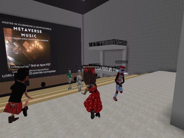 Please Join us April 3rd at 4 PM for the first Classical Piano Performance in Cryptovoxels Featuring the talented Lori-Ann Speed.