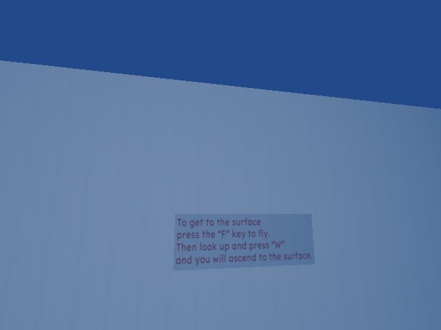 helpful instructions placed underwater by parcel owner!