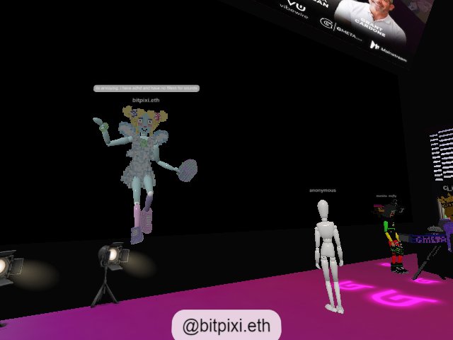 @bitpixi.eth (cute self) chillin out at MiamiNFT week w/ the fam @Gmeta.One