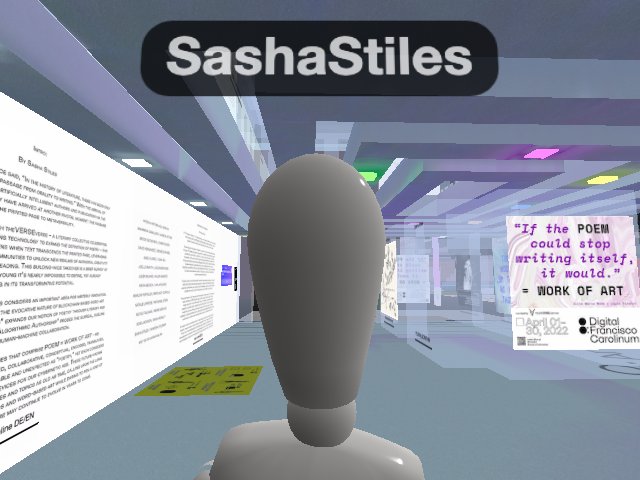 Prepping for a book launch and AI poetry reading in the metaverse...