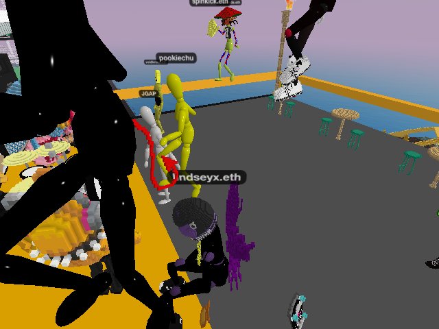 even in cryptovoxels im pulling an emo kid vibe... should probably shuffle off into the corner and sit there 🤷🏼♀️