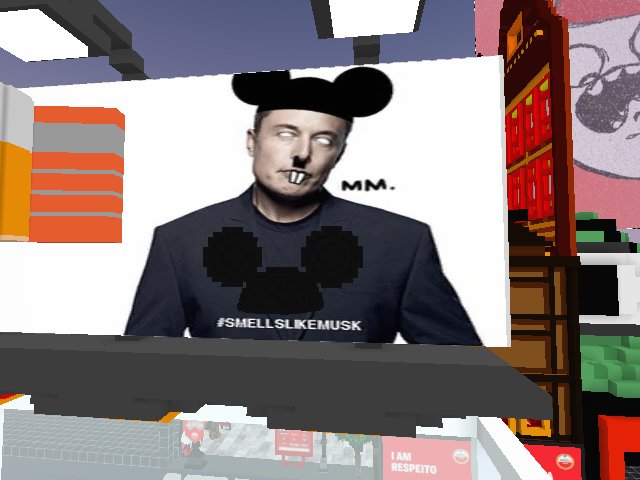 Someone defaced our Musk Cologne billboard!? w/ the initials MM? ... & then left these Musky smelling ears?