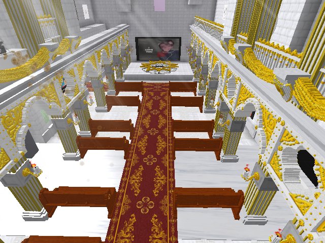 New carpet being tested out in the Temple Cathedral