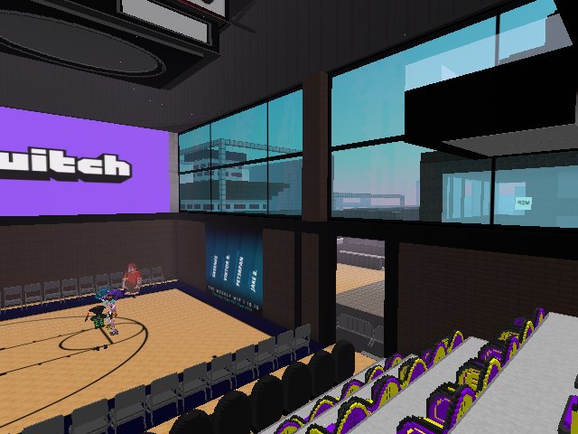 Dancing on the basketball floor