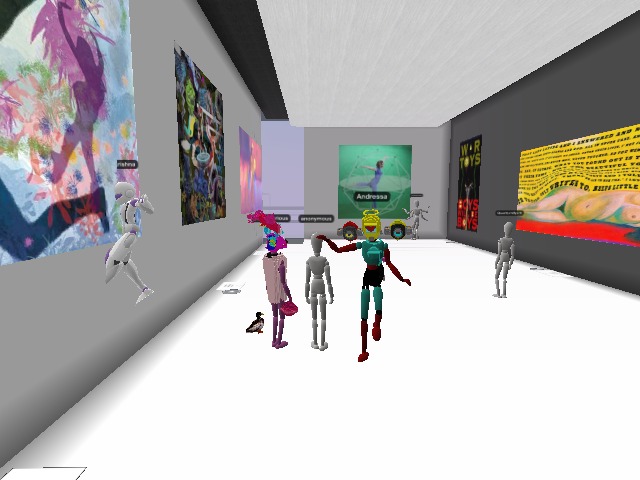 Partying during the Opening Reception of the SearchLight Atelier & Gallery