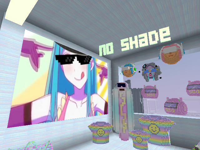 cool i found my glasses wearables in vaporwave mall! :D