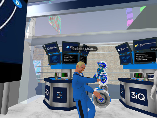 Real stock tickers in Voxels