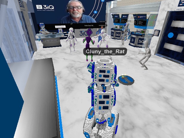 check out the 3iQ Digital Asset Management corp. metaverse HQ - grand opening today! Live stock ticker feeds to learn more about their funds under management and try on wearables!