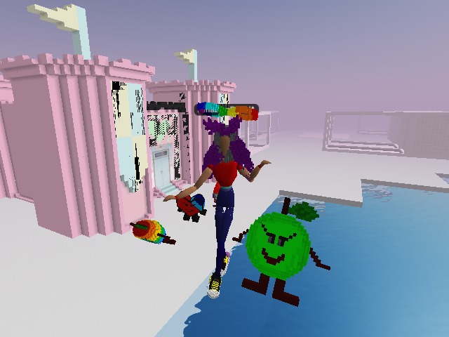 AmazingDevya at the colorful castle.