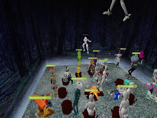 listening to scary stories at Metaverse DAO