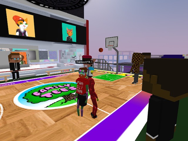 chilling on the Family Tees court.  Come join us.