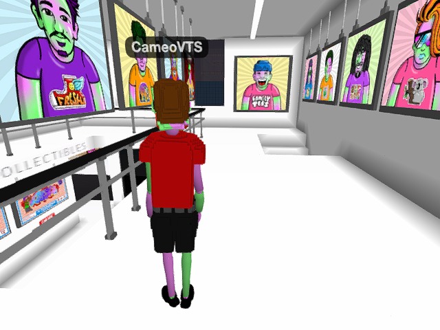 cameo showing us his art.