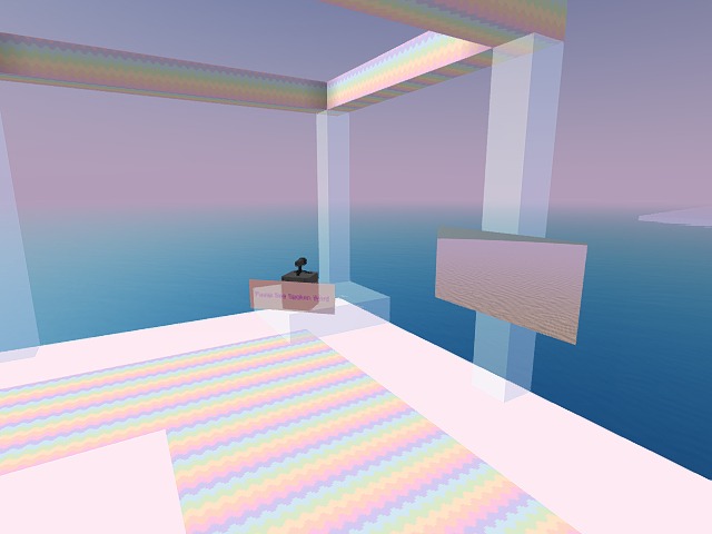 Public Boardwalk in Pastel
Setup a Pastel Sea Spoken Word corner with some vaporwave sea vibes playing for now