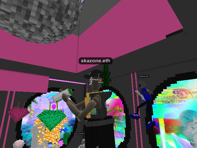 under the disco ball