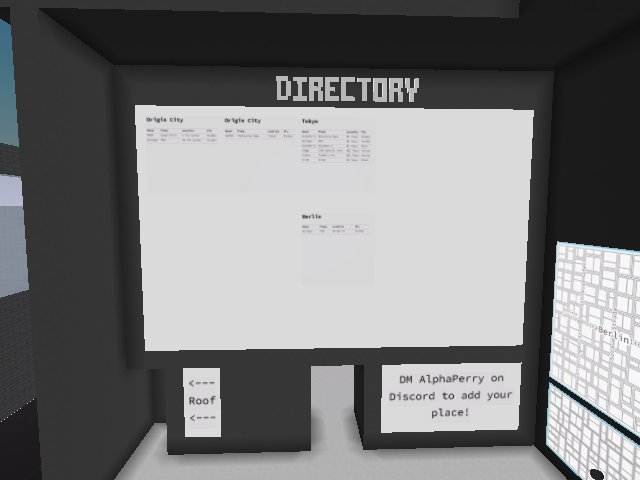 Added a directory to Metaverse Maps! Know what places are on the map!