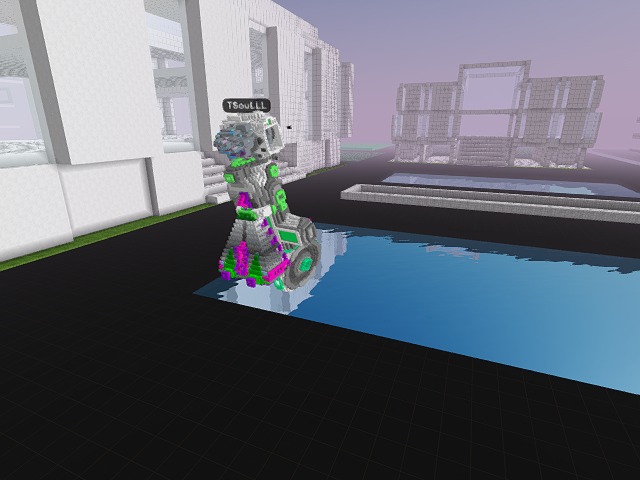 I love seeing avatars decked out in the Scarcity Artifacts :)  @TSouLLL did a great job assembling this cyborg!
