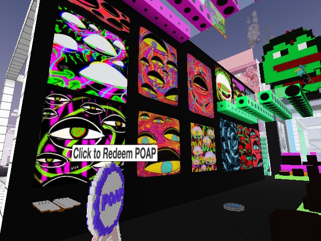 They eyessssss have it. A glitch art show by Wessel at Empress Trash Dumpster Palace :)