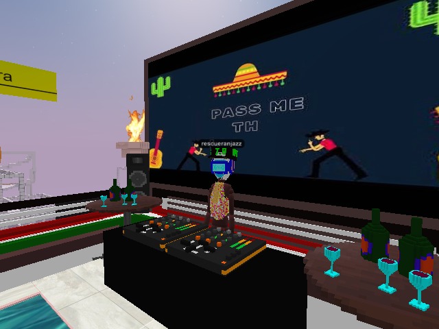 ...on the happening #rooftop of the #Metaverse, ready to throw down on the dance floor.
