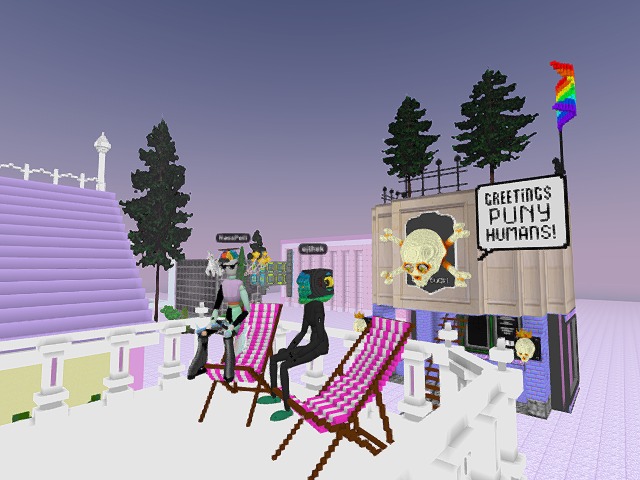 hanging out at pastel cottage