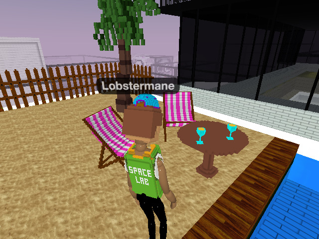 Having a drink on the rooftop bar!