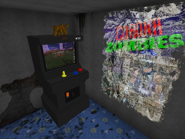 A Decentraland game being promoted inside Cryptovoxels ^_^