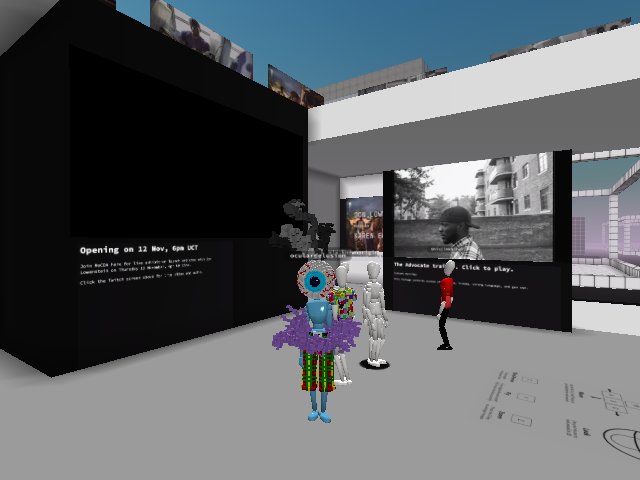 live talk at the art opening now