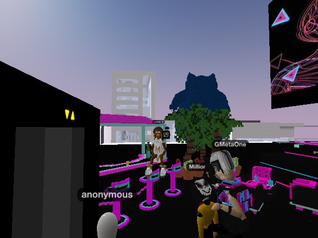 enjoying a drink at the bar, waiting for the party to start. Lorae_K reporting live for MetaV Studios