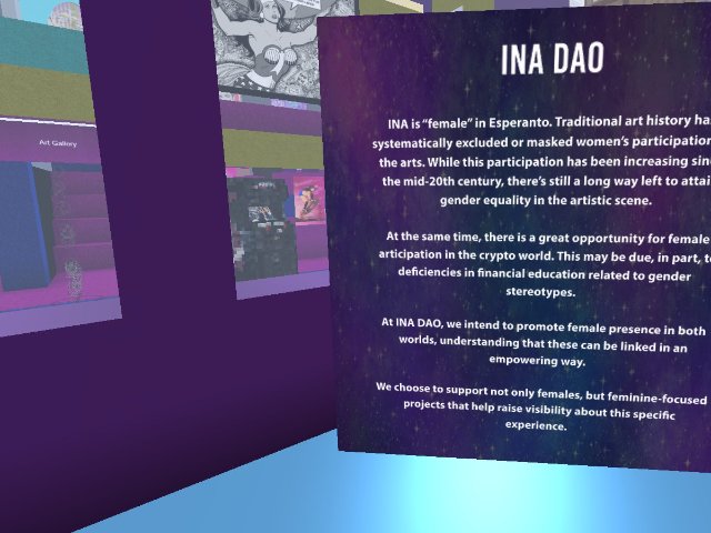 Visiting the INA DAO gallery launch. Come through!