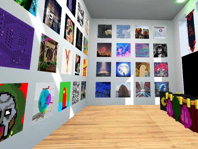 Exhibition MintbaseSunday Collection until August 8, 2022 in the Createbase Embassy building of the Mintbase marketplace. Curator: Alexandre Macieira | Meta-architect: Isa Danoninho | Music DJ MICHA. https://linktr.ee/mintbasesunday