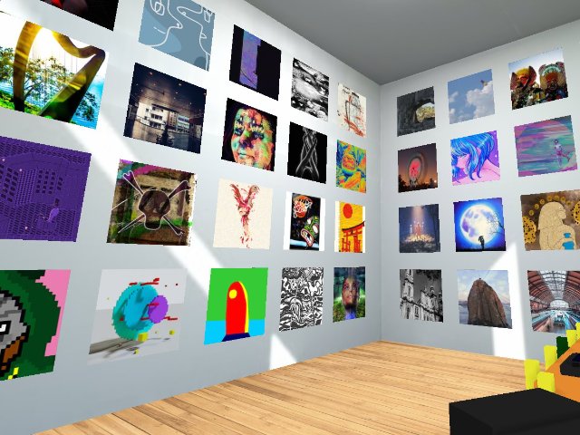 Exhibition MintbaseSunday Collection until August 8, 2022 in the Createbase Embassy building of the Mintbase marketplace. Curator: Alexandre Macieira | Meta-architect: Isa Danoninho | Music DJ MICHA. https://linktr.ee/mintbasesunday