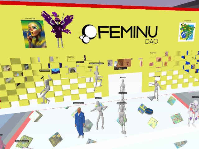 Bounty: inauguration of the new FEMINU Gallery building - The first prize goes to SWILART and 2nd place goes to IAGODS!!! | https://linktr.ee/feminudao