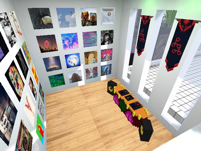 Exhibition MintbaseSunday Collection until August 8, 2022 in the Createbase Embassy building of the Mintbase marketplace. Curator: Alexandre Macieira | Meta-architect: Isa Danoninho | Music DJ MICHA. https://linktr.ee/mintbasesunday