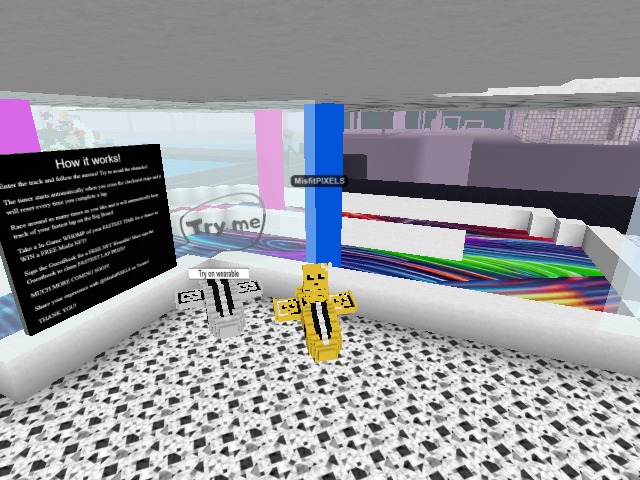 I got a ride for you right here! Come sign the Guestbook for a FREE NFT! Beat 19 seconds and maybe WIN a FREE Misfit!