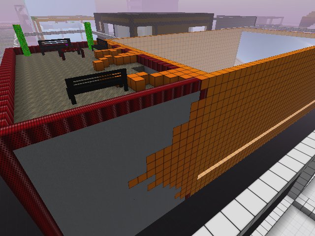 slowly, the building is absorbed