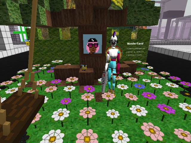 Come and checkout @pixls_dot_eth BEEEE-UTIFUL PUNK GARDEN BUILD: Flowers! 132 Flowers to be exact! Wonderland for @ivanko_eth build update #2. On beautiful Berlin island in @cryptovoxels!
