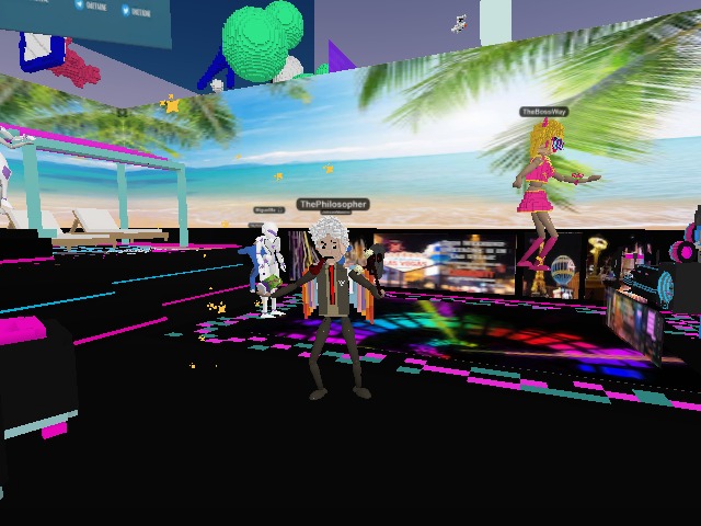 @___Philosopher_ having fun in #GMetaOne Party un @cryptovoxels ... Let's go @GMetaOne
