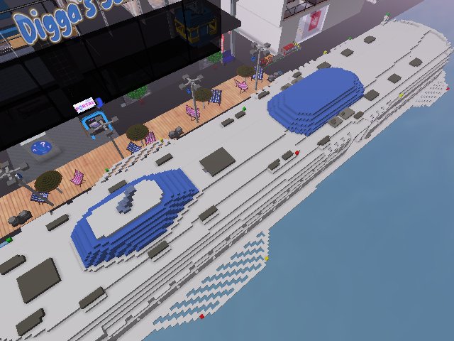 The Superferry is in port at Digga's Seaside Center