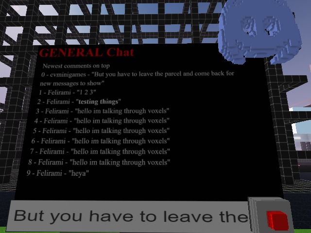 Testing the in-world Discord Chat