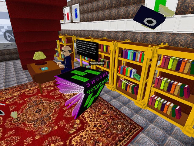 as a giant animated book I feel right at home here in the library :)
