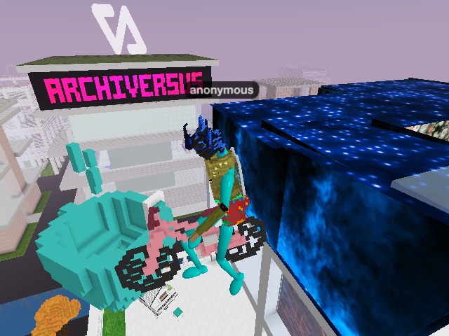 Chillin in Voxels with @Vessy.eth and @ArtTeaswap in a world being built before our eyes!
