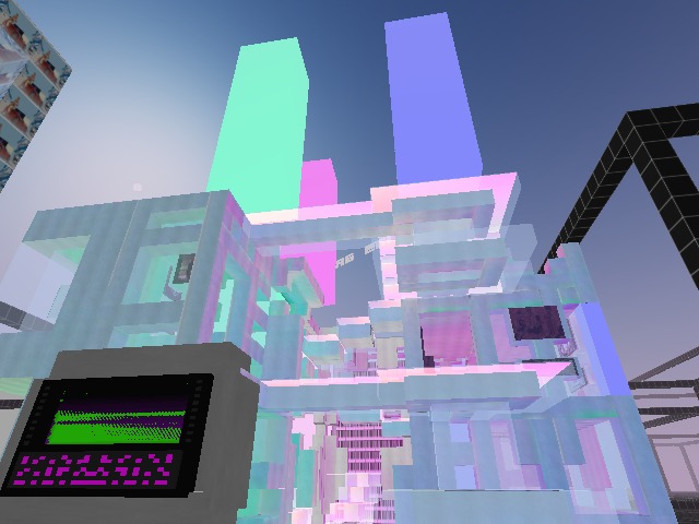 glitch screen in front of Alien 3y3 Art - this build is shaping up :) Beginning to fill this up with sci-fi/alien art - HMU if you want to be featured
