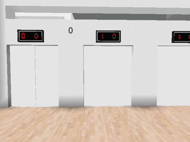 probably the best elevator setup I have seen in Voxels.  The signs above each elevator are working / tell you where each elevator is and which direction it is going