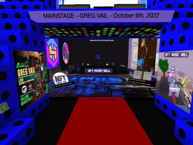 NFT Music Hall is set to host MetaJAX LIVE stream on Sunday October 9th - GREG VAIL - 5:30pm!
(live stream of Tony Guerrero right now)