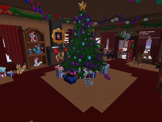Loving the cats, snow and toy trains! :D