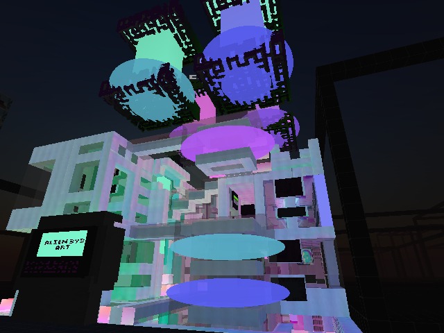 Alien 3y3 Art at night :) https://www.voxels.com/play?coords=S@5837W,2007N&time=night   remember your &time=night flag